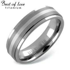 Beat of Love, titaani-hopeasormus 6 mm