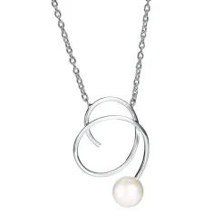 Efva Attling Curly Pearly kaulakoru, hopea ja makeanvedenhelmi
