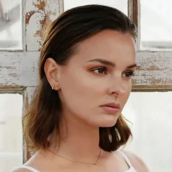 Efva Attling Dolce Vita Princess korvakorut, keltakultaa timanteilla