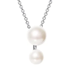 Efva Attling Drip Drop Pearl kaulakoru, hopea ja makeanvedenhelmet