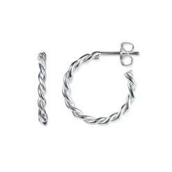 Efva Attling Little Wrapped Hoops korvakorut, hopeaa