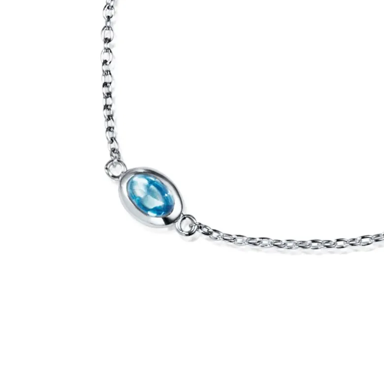 Efva Attling Love Bead rannekoru, hopea ja topaasi