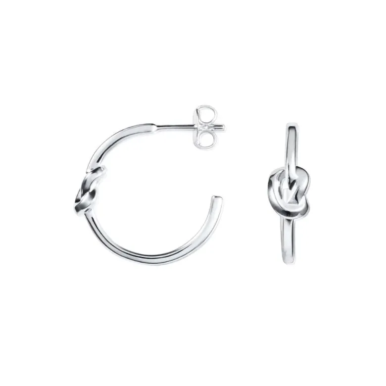 Efva Attling Love Knot Hoops korvakorut, hopeaa
