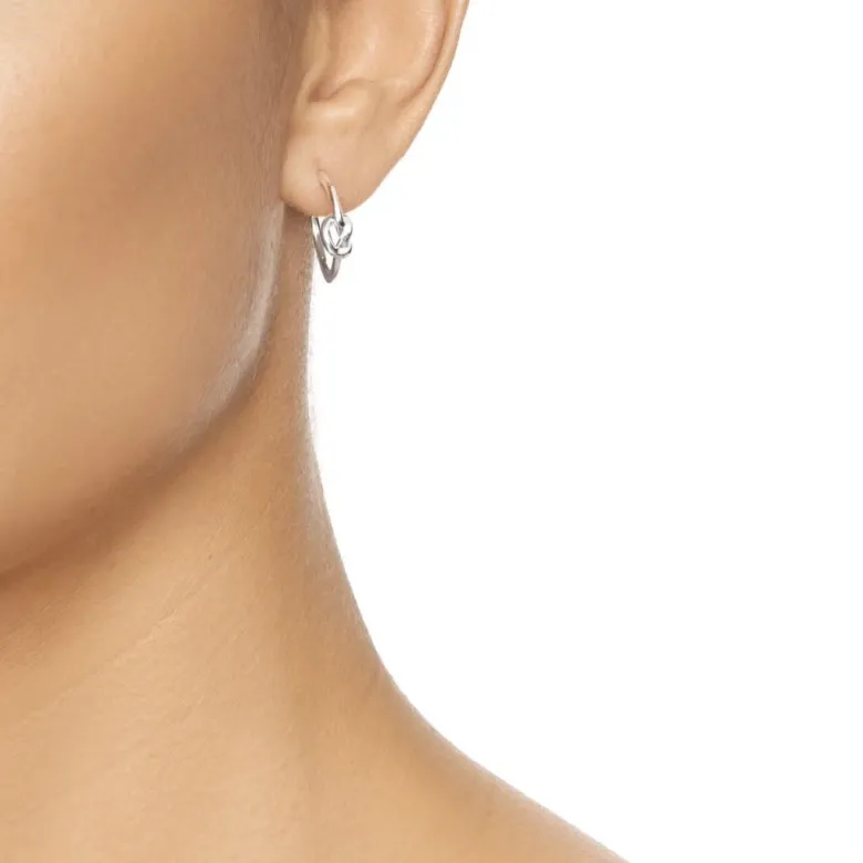 Efva Attling Love Knot Hoops korvakorut, hopeaa