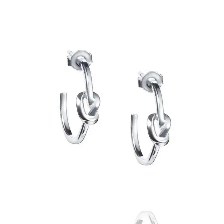 Efva Attling Love Knot Hoops korvakorut, hopeaa