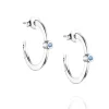 Efva Attling Micro Blink Hoops korvakorut, hopea ja topaasi