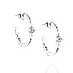 Efva Attling Micro Blink Hoops korvakorut, hopea ja topaasi