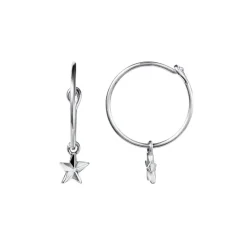 Efva Attling Micro Catch A Falling Star Hoops korvakorut, hopeaa