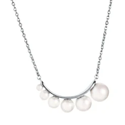 Efva Attling Strings of Pearls kaulakoru, hopea ja makeanvedenhelmet