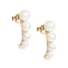 Efva Attling Strings of Pearls Hoops korvakorut, kullattua hopeaa