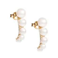 Efva Attling Strings of Pearls Hoops korvakorut, kullattua hopeaa