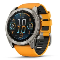 Garmin Fenix 8, 51mm Amoled Sapphire, titaani ja oranssi, älykello 010-02905-11