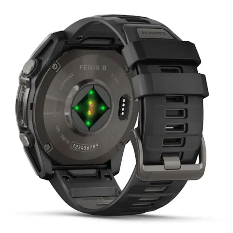 Garmin Fenix 8, 51 mm Amoled Sapphire, hiilenharmaa titaani ja musta, älykello 010-02905-21