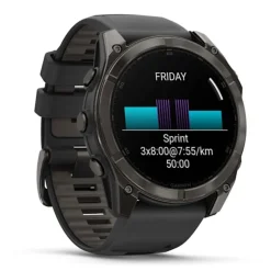 Garmin Fenix 8, 51 mm Amoled Sapphire, hiilenharmaa titaani ja musta, älykello 010-02905-21