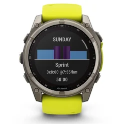Garmin Fenix 8, 51mm Solar Sapphire, titaani ja keltainen, älykello 010-02907-21