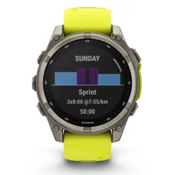 Garmin Fenix 8, 47mm Solar Sapphire, titaani ja keltainen, älykello 010-02906-21