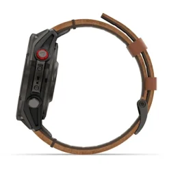 Garmin Fenix 8 Pro Amoled 47mm LTE Sapphire, titaani ja ruskea nahkaranneke, älykello 010-03198-40