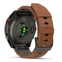 Garmin Fenix 8 Pro Amoled 47mm LTE Sapphire, titaani ja ruskea nahkaranneke, älykello 010-03198-40