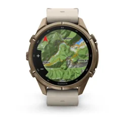 Garmin Fenix 9 Pro inReach AMOLED, 43mm, kullanvärinen titaani ja luunharmaa nahkaranneke, älykello 010-04335-41