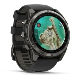 Garmin Fenix 8 Pro MicroLED 51mm LTE Sapphire, harmaa DLC-titaani ja musta ranneke, älykello 010-03380-01
