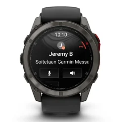 Garmin Fenix 8 Pro MicroLED 51mm LTE Sapphire, harmaa DLC-titaani ja musta ranneke, älykello 010-03380-01