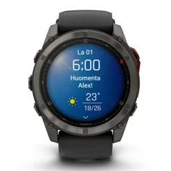 Garmin Fenix 8 Pro MicroLED 51mm LTE Sapphire, harmaa DLC-titaani ja musta ranneke, älykello 010-03380-01