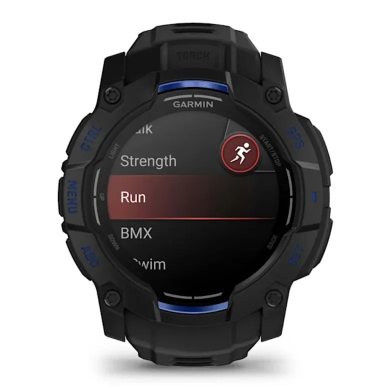 Garmin Instinct 3 AMOLED, 50mm, musta ja sähkönsininen, GPS-älykello 010-03020-03