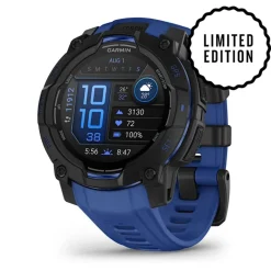 Garmin Instinct 3 AMOLED, 45mm, musta ja sähkönsininen, GPS-älykello 010-02936-03