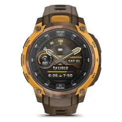 Garmin Instinct Crossover AMOLED, pronssi ja auringonkeltainen, GPS-hybridiälykello 010-03398-01