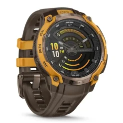 Garmin Instinct Crossover AMOLED, pronssi ja auringonkeltainen, GPS-hybridiälykello 010-03398-01