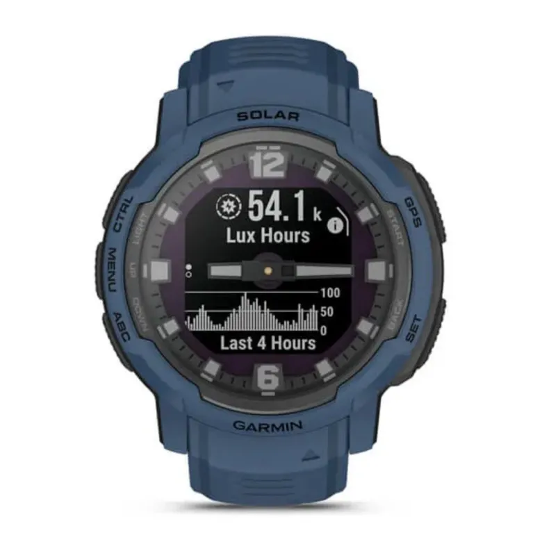 Garmin Instinct Crossover Solar, Tidal Blue, GPS-hybridiälykello 010-02730-02