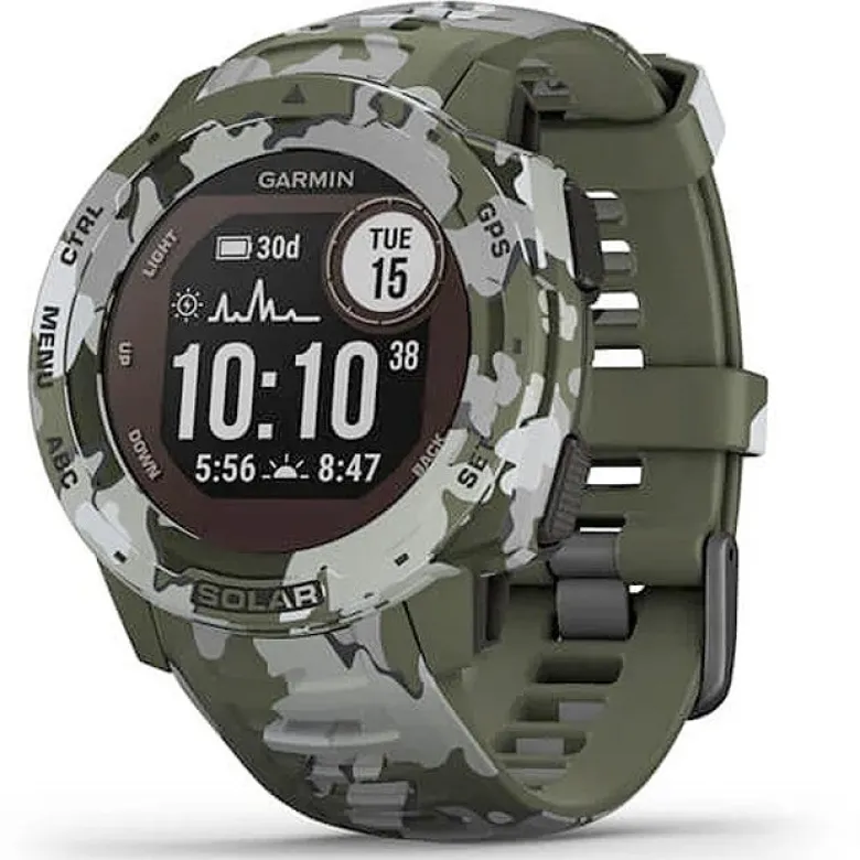 Garmin Instinct Solar Lichen Camo maastokuvio älykello 010-02293-06