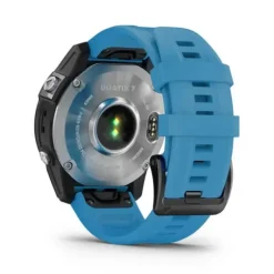 Garmin Quatix 7, teräs ja sininen silikoniranneke, GPS-veneilyälykello 010-02540-61