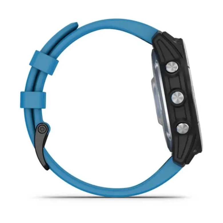 Garmin Quatix 7, teräs ja sininen silikoniranneke, GPS-veneilyälykello 010-02540-61