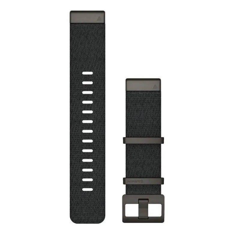 Garmin QuickFit 22mm ranneke, jakardikudottu musta nailon 010-12738-03