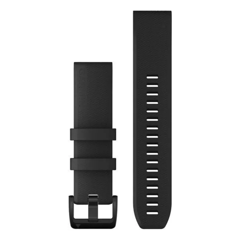 Garmin QuickFit 22mm ranneke, musta silikoni, mustat teräksiset kiinnitykset 010-12901-00