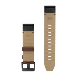 Garmin QuickFit nahkaranneke 22mm, saksanpähkinänruskea, 010-14507-20