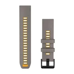 Garmin QuickFit silikoniranneke 22mm, hopeanharmaa/oranssi, 010-14507-02