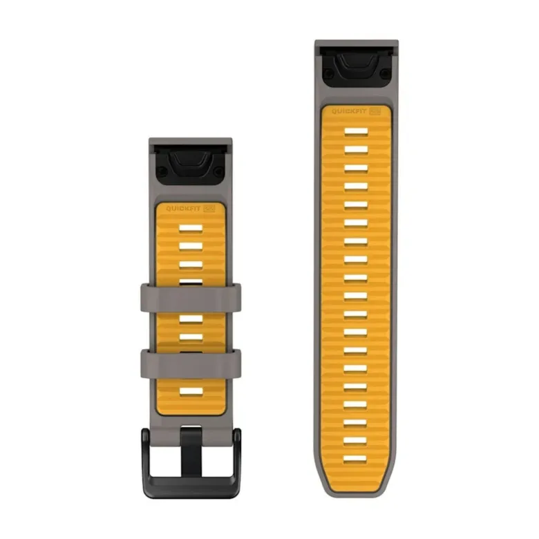 Garmin QuickFit silikoniranneke 22mm, hopeanharmaa/oranssi, 010-14507-02
