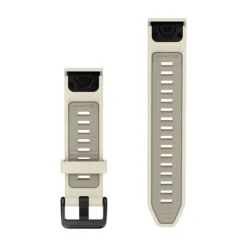 Garmin QuickFit silikoniranneke 20mm, kermanvaalea/vaaleanharmaa, 010-14506-04