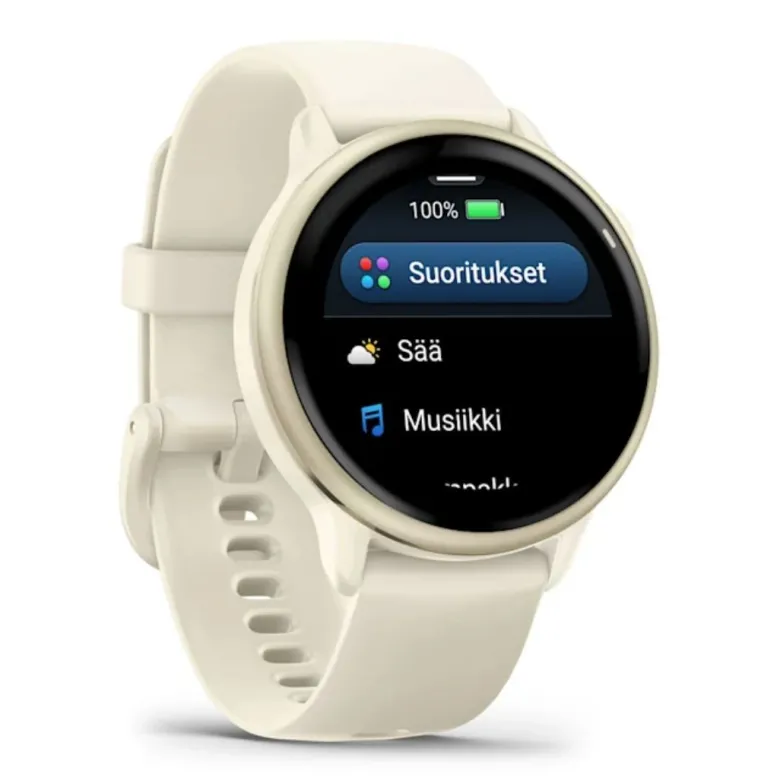 Garmin Vivoactive 6, vaalea kulta ja luunvärinen, 42 mm, Amoled monilajiälykello 010-02985-01