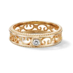 Kalevala Filigraani sormus, 14K keltakulta, 0,06ct, Kalevala Love, 141000501D