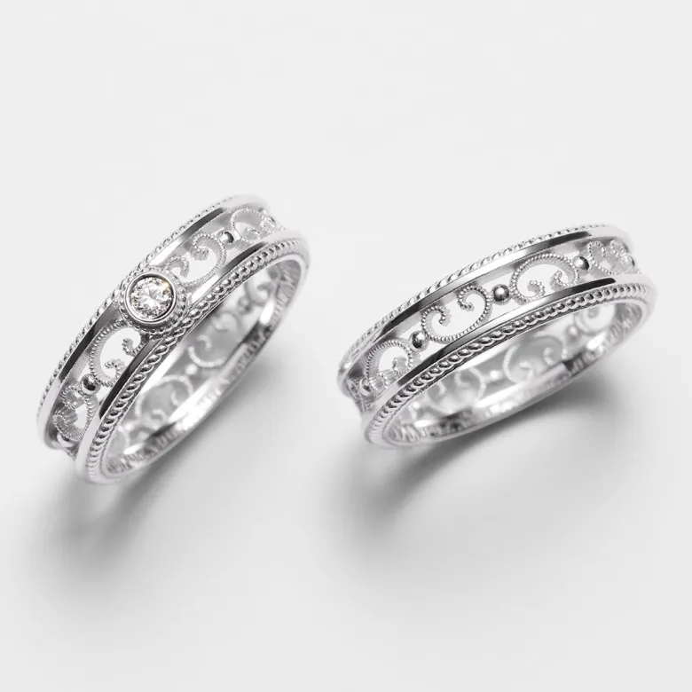 Kalevala Filigraani sormus, 14K valkokulta, Kalevala Love, 541000500