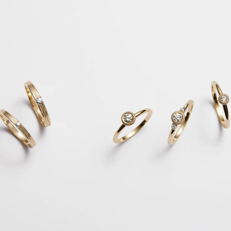 Kalevala Ikiaikainen sormus, 14K keltakultaa, 0,02ct, Kalevala Love, 141000111D