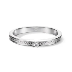 Kalevala Ikiaikainen sormus, 14K valkokultaa, 0,02ct, Kalevala Love, 541000111D