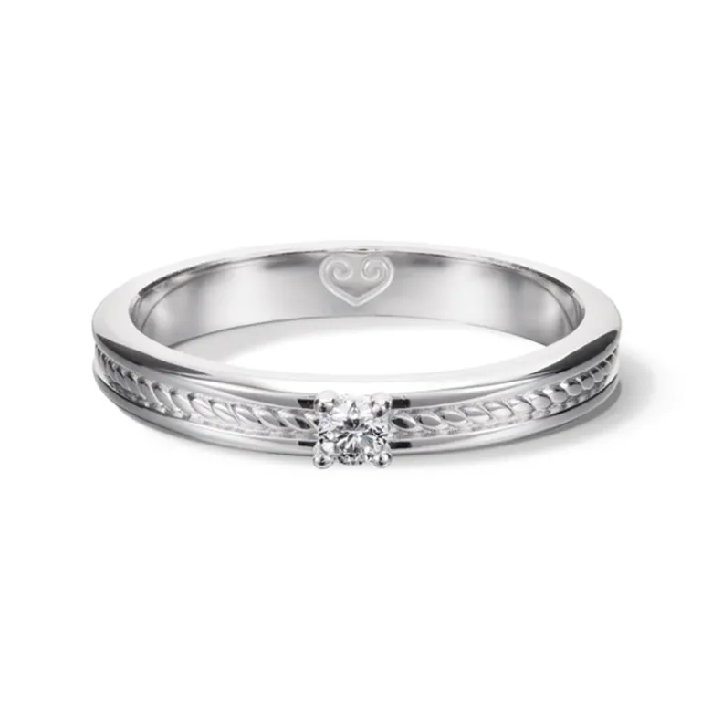 Kalevala Ikiaikainen sormus, 14K valkokultaa, 0,06ct, Kalevala Love, 541000115D