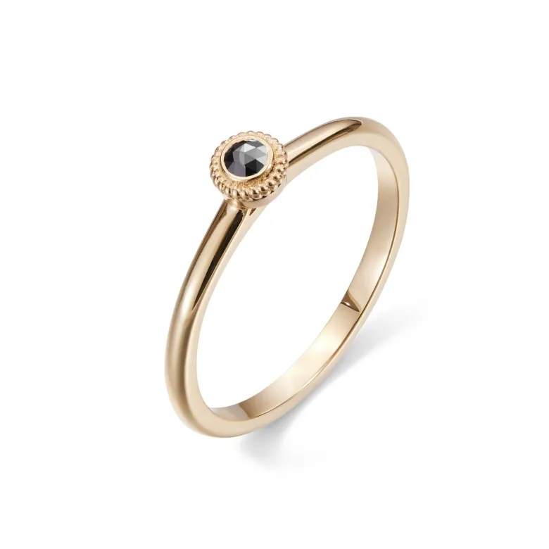 Kalevala Valittu sormus, 14K keltakultaa, musta timantti 0,06ct, Kalevala Love, 141000001B