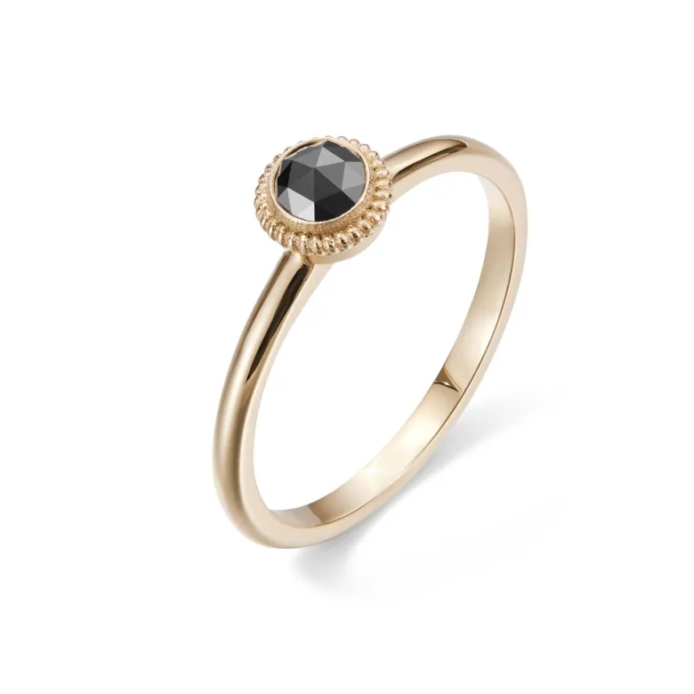 Kalevala Valittu sormus, 14K keltakultaa, musta timantti 0,20ct, Kalevala Love, 141000002B