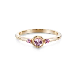 Kalevala Valittu sormus, 14K keltakultaa, pinkit safiirit, Kalevala Love, 141000003S
