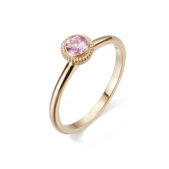 Kalevala Valittu sormus, 14K keltakultaa, pinkki safiiri, Kalevala Love, 141000002S